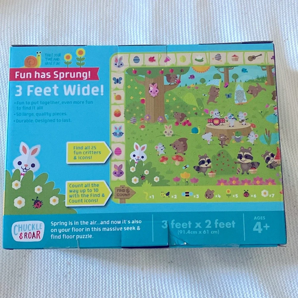Chuckle and Roar Easter seek and find floor puzzle